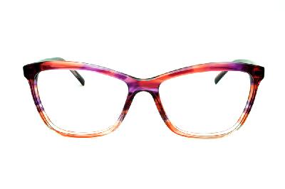 Óculos Ana Hickmann HI 6013 efeito estampa lilás, vinho e roxo em acetato