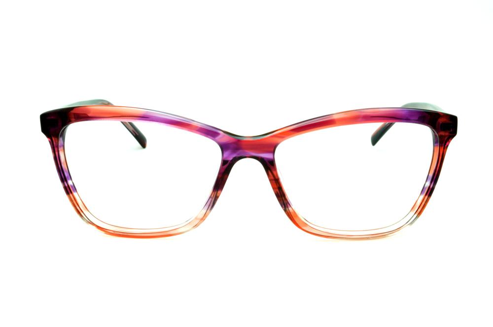 Óculos Ana Hickmann HI 6013 efeito estampa lilás, vinho e roxo em acetato