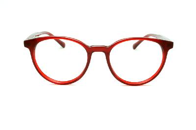 Armação de óculos de grau redonda Ana Hickmann em acetato vermelho para mulheres