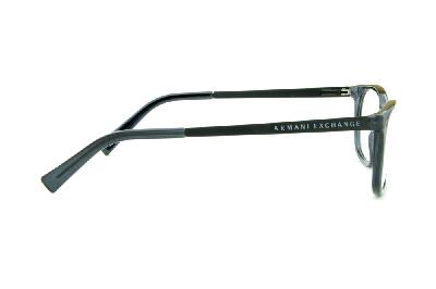 Óculos de grau Armani Exchange cinza chumbo e haste preta masculino e feminino