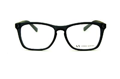 Óculos de grau Armani Exchange acetato cinza fosco e hastes fina para homens