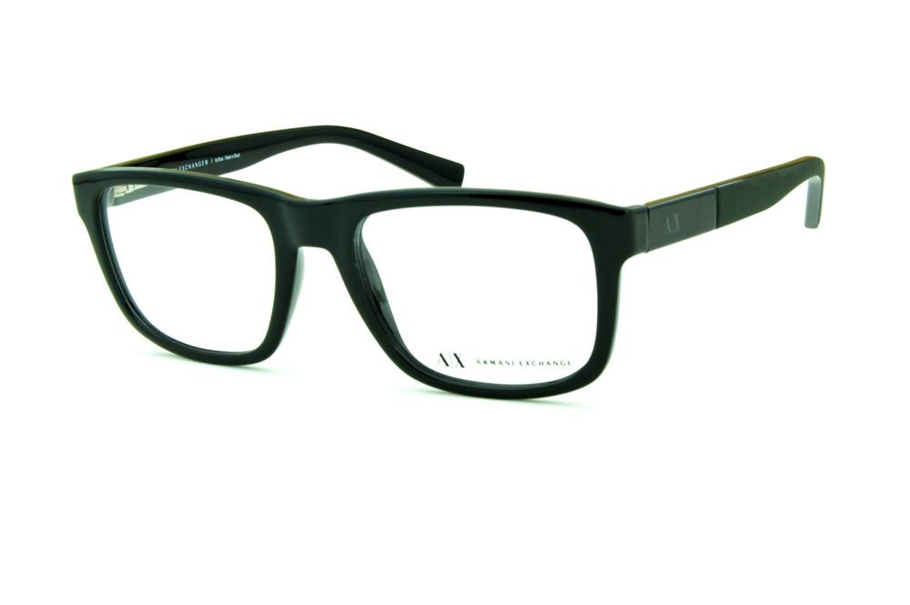 Óculos Armani Exchange AX 3025 preto e haste cinza