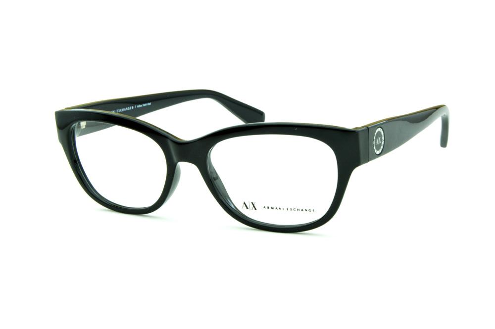 Óculos Armani Exchange AX 3026 preto oval feminino