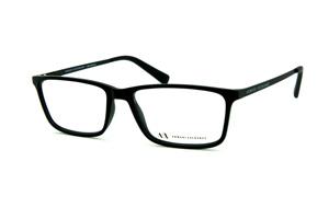 Óculos Armani Exchange AX 3027 preto fosco com hastes metal prata e logo preto