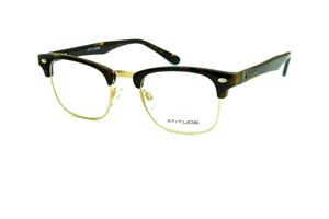 Óculos Atitude AT 1552 modelo clubmaster tartaruga e dourado