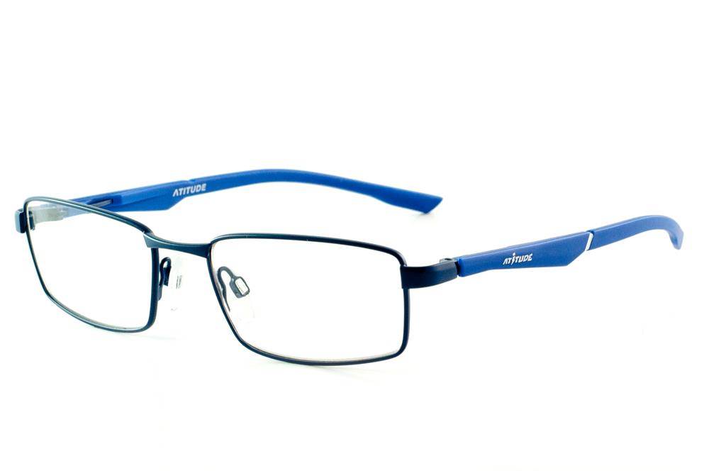 Óculos Atitude kids AT1446 azul marinho em metal 2 hastes