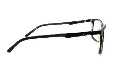 Óculos de grau Atitude em acetato preto fosco e transparente para homens