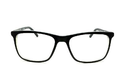 Óculos de grau Atitude em acetato preto fosco e transparente para homens