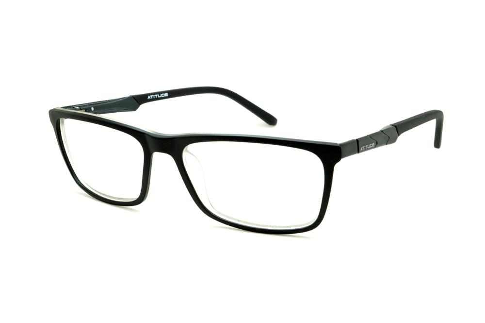 Óculos Atitude AT4001 preto fosco e transparente