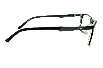 Óculos Atitude Preto fosco e transparente com haste flexível de mola