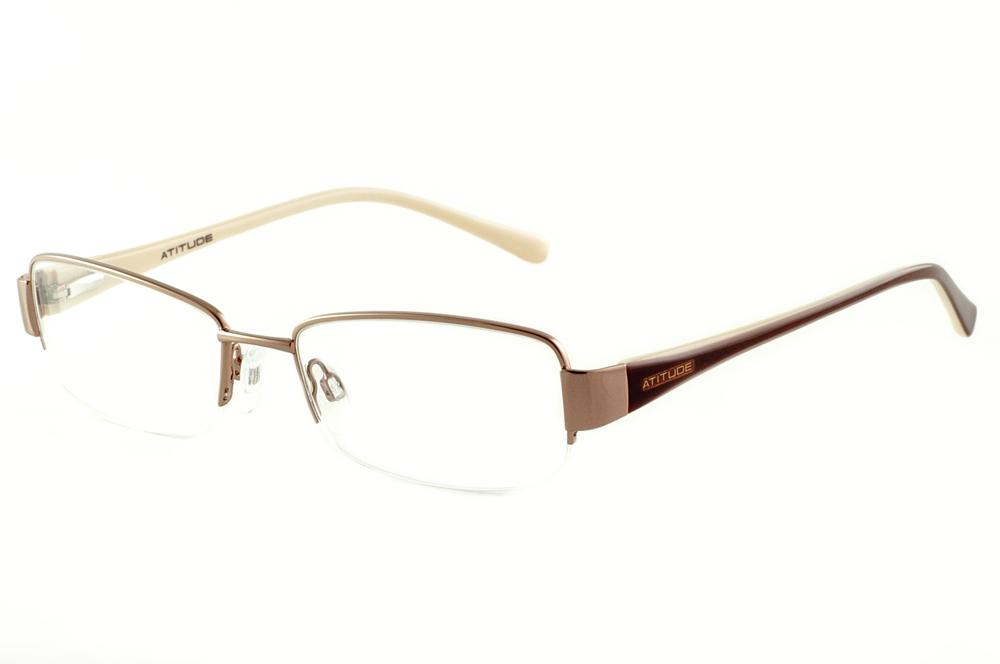 Óculos Atitude AT1483 bronze haste marrom/marfim