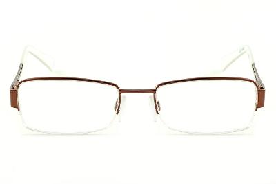 Óculos de grau Atitude fio de nylon bronze com haste branca para mulheres