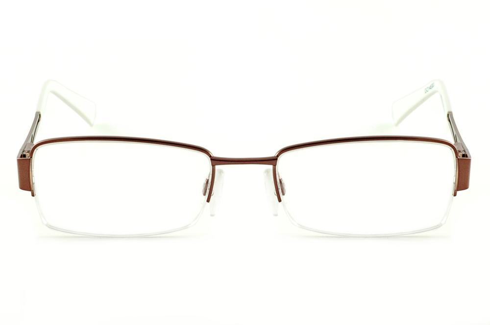 Óculos de grau Atitude fio de nylon bronze com haste branca para mulheres