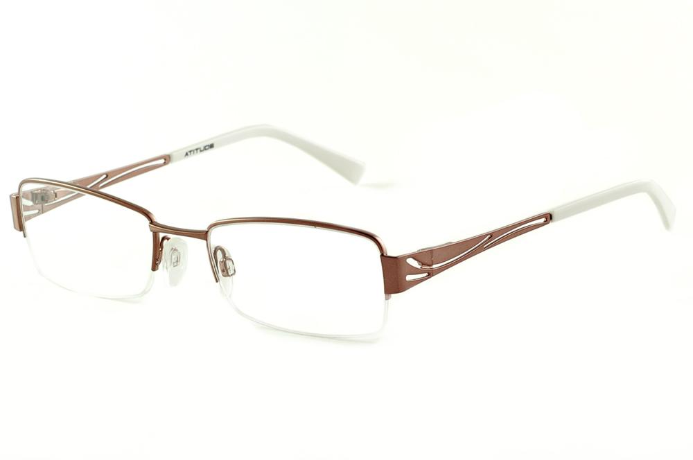 Óculos Atitude AT1538 bronze haste branca feminino