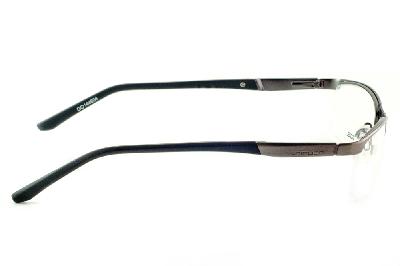 Óculos Atitude metal silver com haste preta flexível de mola