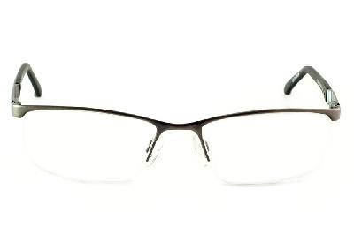 Óculos Atitude metal silver com haste preta flexível de mola