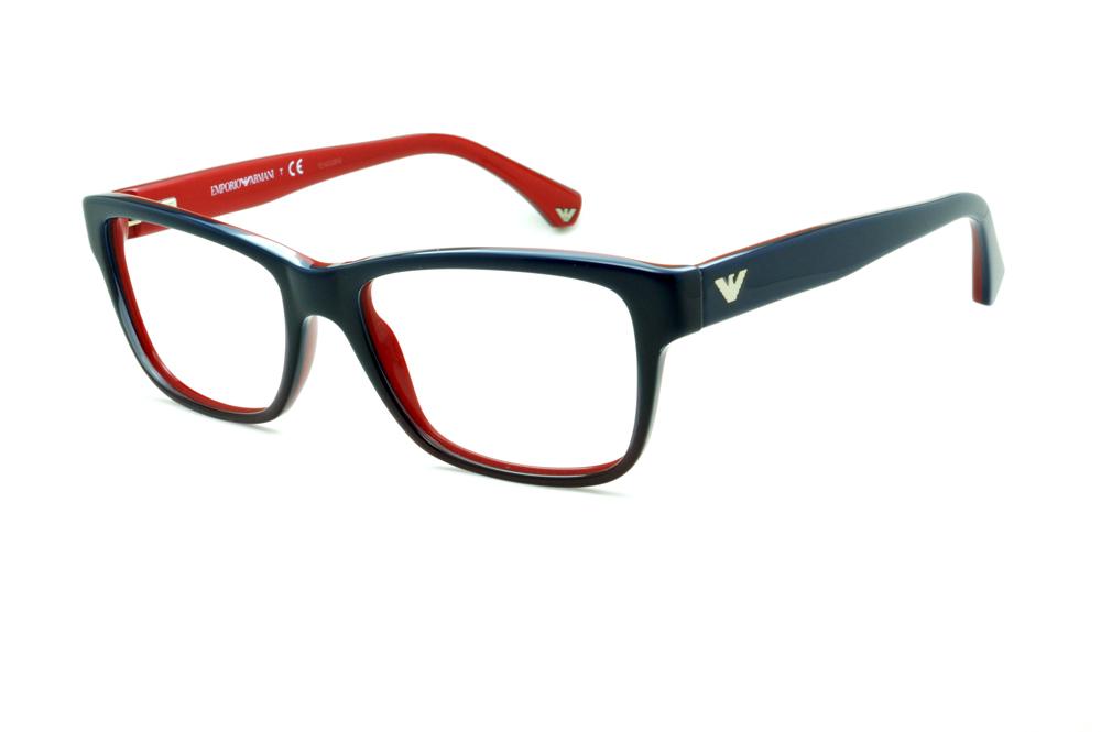 Óculos Emporio Armani EA3051 azul degradê e vermelho