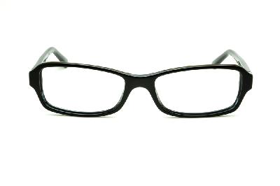 Óculos de grau Emporio Armani em acetato preto piano para homens e mulheres