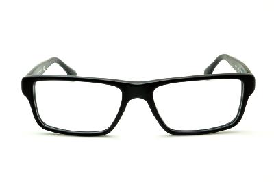 Óculos Emporio Armani EA 3013 de grau preto em acetato quadrada retangular masculina feminina