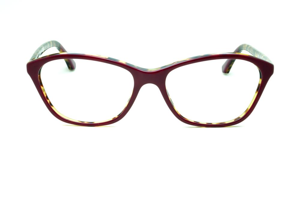 Óculos de grau Emporio Armani acetato gatinho vinho efeito pink e demi tartaruga feminino