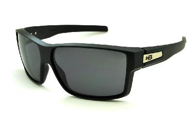 Óculos de sol Hot Buttered HB Big Vert preto fosco com lente cinza para homens