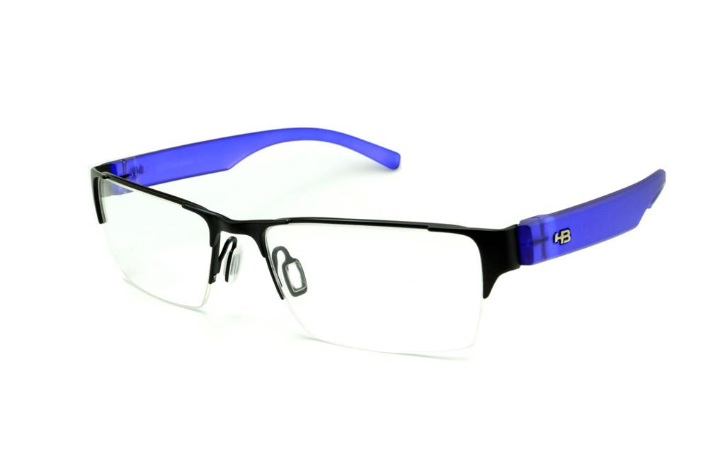 Óculos HB Black Lucid Blue preto e azul transparente fio de nylon