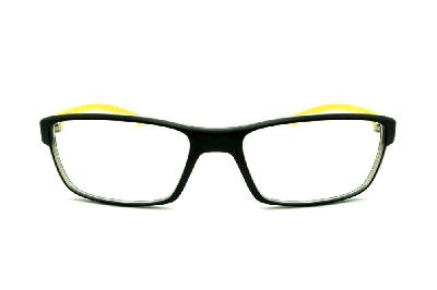 Óculos HB Black Mango - Acetato preto fosco e amarelo manga