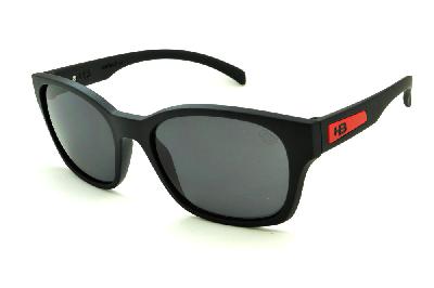 Óculos de sol Hot Buttered HB Drifta preto fosco e lente cinza para homens