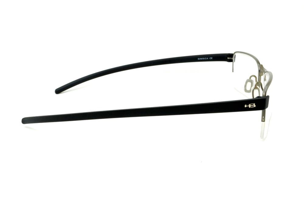 Óculos de grau Hot Buttered HB MXFusion fio de nylon e metal grafite fosco com haste preta