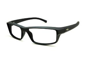 Óculos HB Matte Black - Acetato preto fosco com detalhe metal