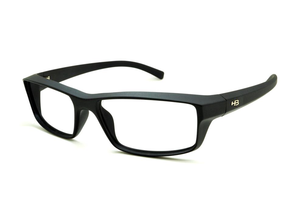 Óculos HB Matte Black preto fosco detalhe metal