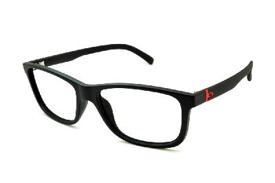Óculos de grau Hot Buttered HB Polytech preto fosco com vermelho para homens