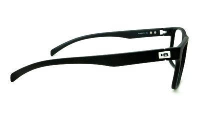 Óculos HB Matte Black preto fosco com detalhe branco