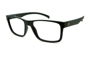 Óculos HB Matte Black preto fosco com detalhe cinza e logo vermelho
