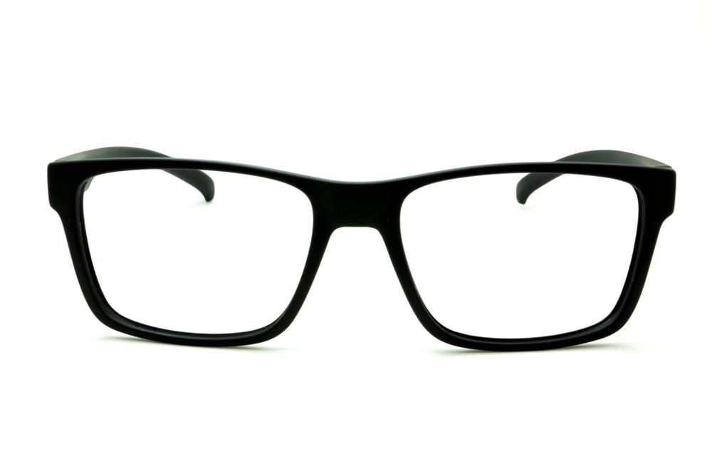 Óculos de grau Hot Buttered HB Polytech preto fosco com laranja nas hastes para homens