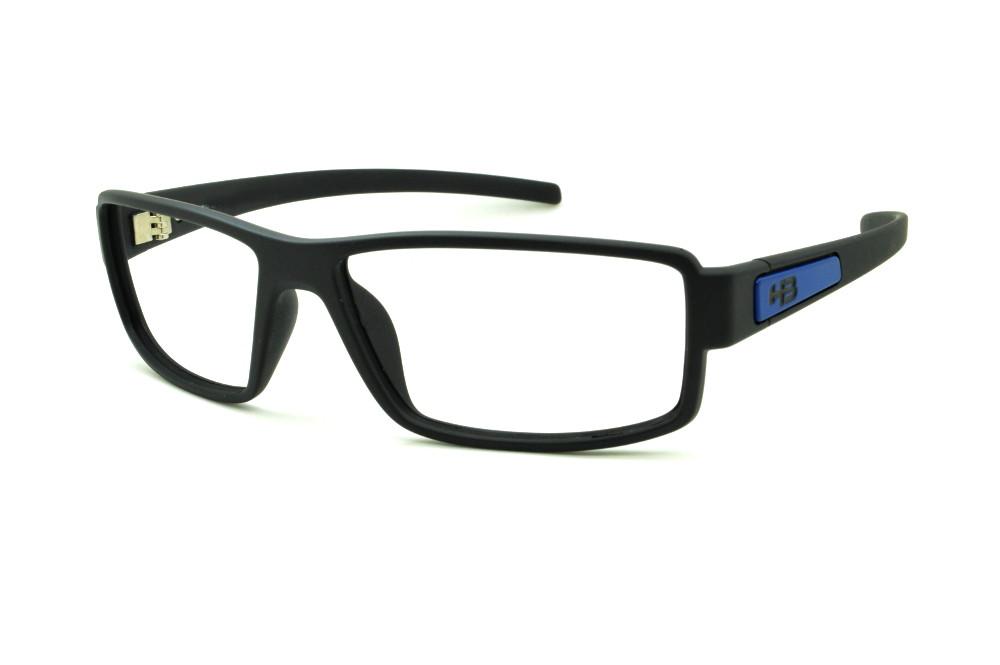 Óculos HB Matte Black/Blue preto fosco detalhe azul