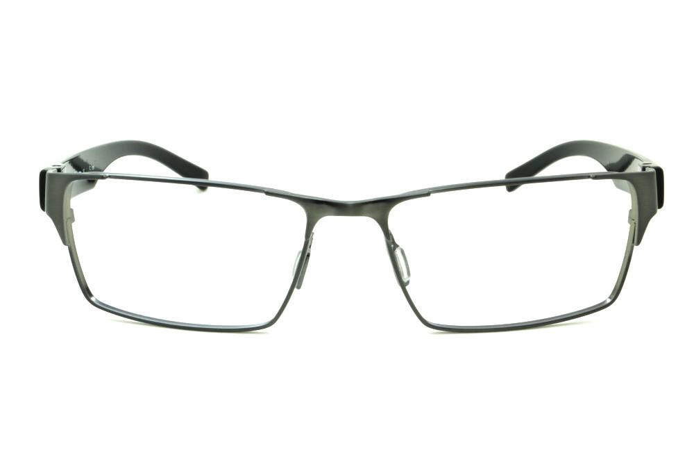 Óculos de grau Hot Buttered HB Duotech em metal niquel escuro e haste preta brilhante