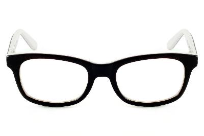 Óculos de grau Ilusion acetato marrom café escuro e branco para mulheres