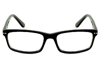 Óculos Ilusion de grau acetato preto quadrado retangular masculino resistente