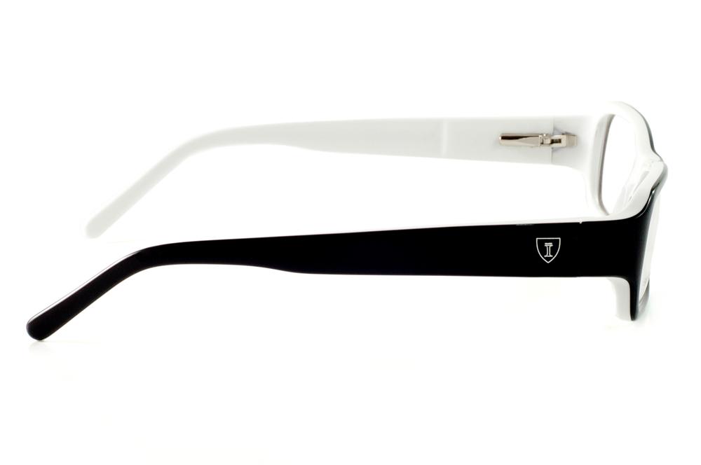 Óculos de grau Ilusion em acetato preto e branco para mulheres