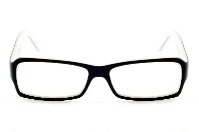 Óculos de grau Ilusion em acetato preto e branco para mulheres