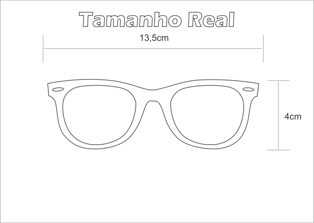 Óculos Ilusion acetato preto fosco com haste em detalhes preto