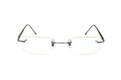 Óculos Ilusion cor prata silver modelo parafusado com haste flexível de mola