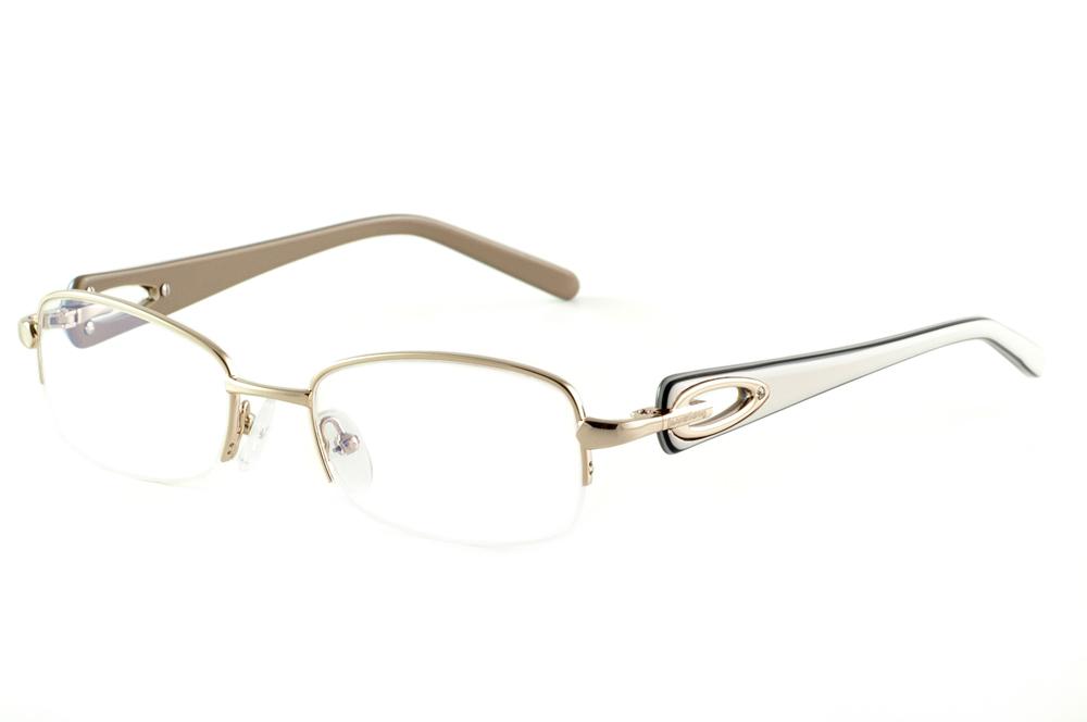 Óculos Ilusion SL5023 dourado fio de nylon haste prata/areia