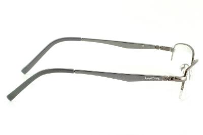 Óculos de grau Ilusion cinza chumbo metálico em fio de nylon haste prata e cinza para homens