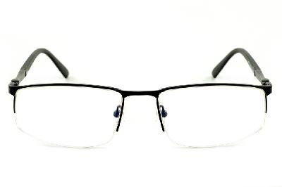 Óculos de grau Ilusion preto em fio de nylon e haste preta para homens