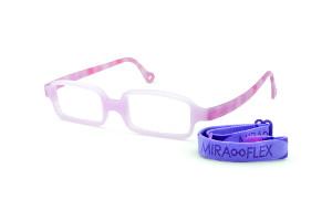 Armação de Óculos Infantil Miraflex Lilás em silicone INQUEBRÁVEL New Baby 1 para menina 1 a 4 anos
