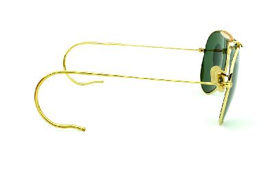 Óculos Ray-Ban Caçador RB 3030 Outdoorsman dourado lente verde G15 tamanho 58