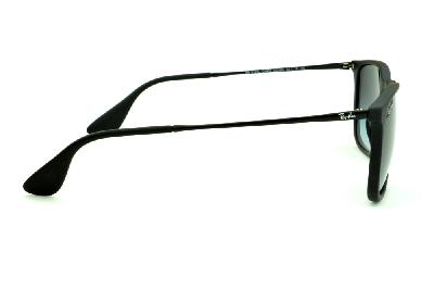 Óculos de sol Ray-Ban Chris em acetato preto fosco e lente degradê