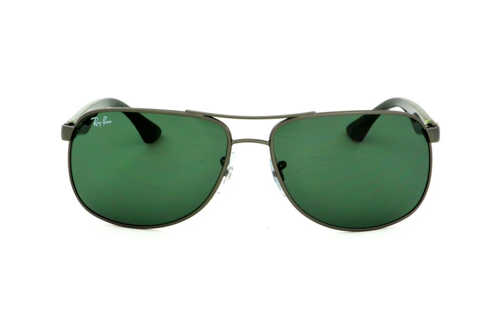 Óculos Ray-Ban de Sol RB 3502 cinza fosco com lente verde e haste preta